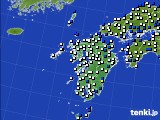 九州地方のアメダス実況(風向・風速)(2016年02月16日)