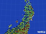 東北地方のアメダス実況(日照時間)(2016年02月17日)