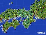 近畿地方のアメダス実況(日照時間)(2016年02月17日)