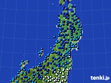 東北地方のアメダス実況(気温)(2016年02月17日)