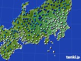 関東・甲信地方のアメダス実況(気温)(2016年02月17日)