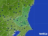 2016年02月17日の茨城県のアメダス(風向・風速)