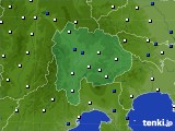 2016年02月17日の山梨県のアメダス(風向・風速)