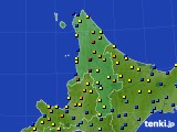 道北のアメダス実況(積雪深)(2016年02月18日)