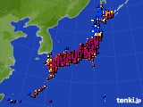 アメダス実況(日照時間)(2016年02月18日)