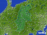 長野県のアメダス実況(気温)(2016年02月18日)