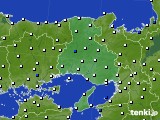 兵庫県のアメダス実況(風向・風速)(2016年02月18日)