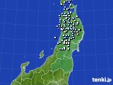 2016年02月19日の東北地方のアメダス(降水量)