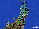 東北地方のアメダス実況(日照時間)(2016年02月19日)