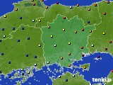 2016年02月19日の岡山県のアメダス(日照時間)