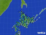 北海道地方のアメダス実況(気温)(2016年02月19日)