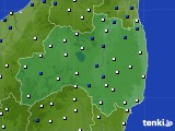 福島県のアメダス実況(風向・風速)(2016年02月19日)