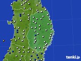 2016年02月19日の岩手県のアメダス(風向・風速)