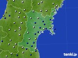 2016年02月19日の宮城県のアメダス(風向・風速)