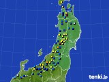 東北地方のアメダス実況(積雪深)(2016年02月20日)