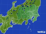 関東・甲信地方のアメダス実況(積雪深)(2016年02月20日)