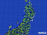 2016年02月20日の東北地方のアメダス(日照時間)