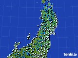 東北地方のアメダス実況(気温)(2016年02月20日)