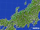 2016年02月20日の北陸地方のアメダス(風向・風速)