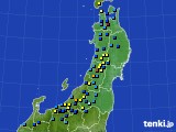 東北地方のアメダス実況(積雪深)(2016年02月21日)