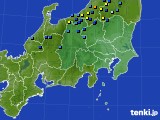 2016年02月21日の関東・甲信地方のアメダス(積雪深)