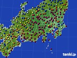 関東・甲信地方のアメダス実況(日照時間)(2016年02月21日)