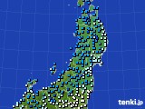 東北地方のアメダス実況(気温)(2016年02月21日)