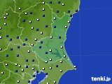 茨城県のアメダス実況(風向・風速)(2016年02月21日)