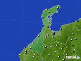 石川県のアメダス実況(風向・風速)(2016年02月21日)