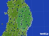 岩手県のアメダス実況(風向・風速)(2016年02月21日)