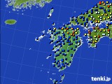 九州地方のアメダス実況(日照時間)(2016年02月22日)