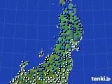 東北地方のアメダス実況(気温)(2016年02月22日)