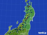 東北地方のアメダス実況(積雪深)(2016年02月23日)