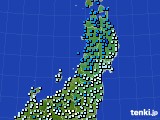 東北地方のアメダス実況(気温)(2016年02月23日)