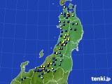 東北地方のアメダス実況(積雪深)(2016年02月24日)