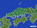 2016年02月24日の中国地方のアメダス(気温)