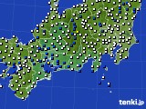 東海地方のアメダス実況(風向・風速)(2016年02月24日)