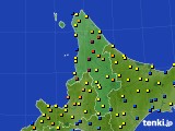 道北のアメダス実況(積雪深)(2016年02月25日)