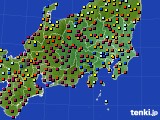 関東・甲信地方のアメダス実況(日照時間)(2016年02月25日)