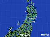 東北地方のアメダス実況(気温)(2016年02月25日)