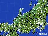 2016年02月25日の北陸地方のアメダス(風向・風速)