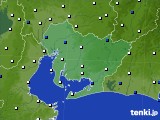 愛知県のアメダス実況(風向・風速)(2016年02月25日)