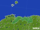 鳥取県のアメダス実況(風向・風速)(2016年02月25日)