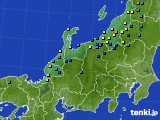 北陸地方のアメダス実況(積雪深)(2016年02月26日)