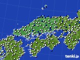 中国地方のアメダス実況(風向・風速)(2016年02月26日)