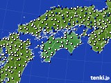 四国地方のアメダス実況(風向・風速)(2016年02月26日)