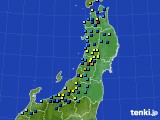 東北地方のアメダス実況(積雪深)(2016年02月27日)