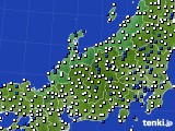 北陸地方のアメダス実況(風向・風速)(2016年02月27日)