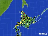 北海道地方のアメダス実況(積雪深)(2016年02月28日)