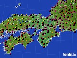 近畿地方のアメダス実況(日照時間)(2016年02月28日)